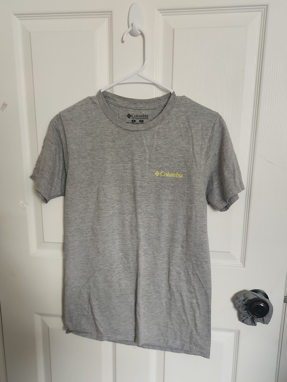 Columbia Grey Short-Sleeve Tee with Yellow Logo